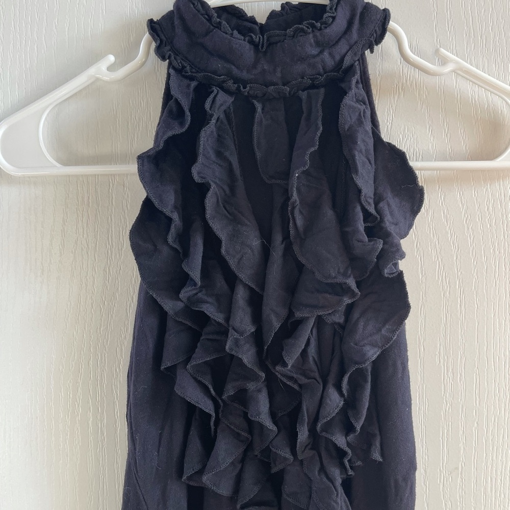 XOXO Women Sleeveless Top Ruffles Red Key hole